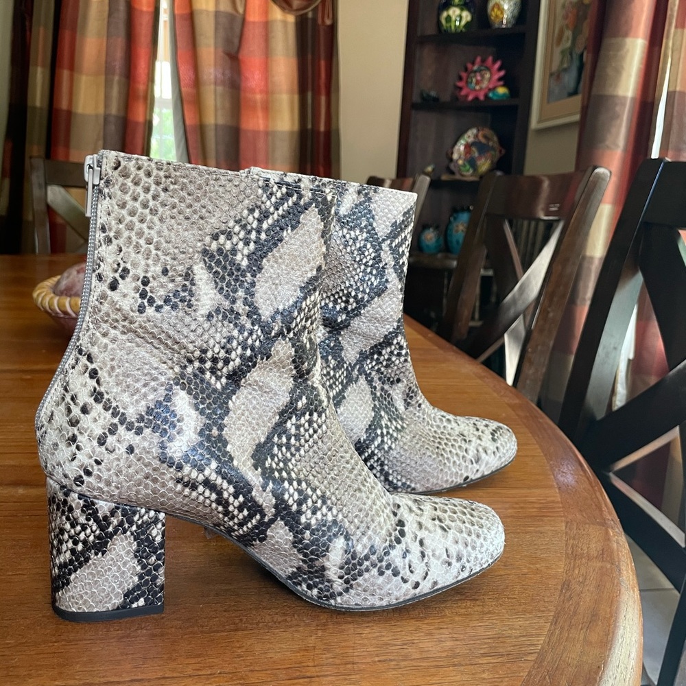 Free People Cecile Tan Ankle Snake Boot - Picture 4 of 10